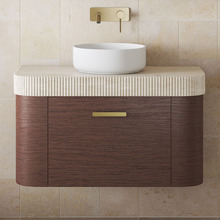 Siena 900mm Fluted Wall Hung Single Vanity